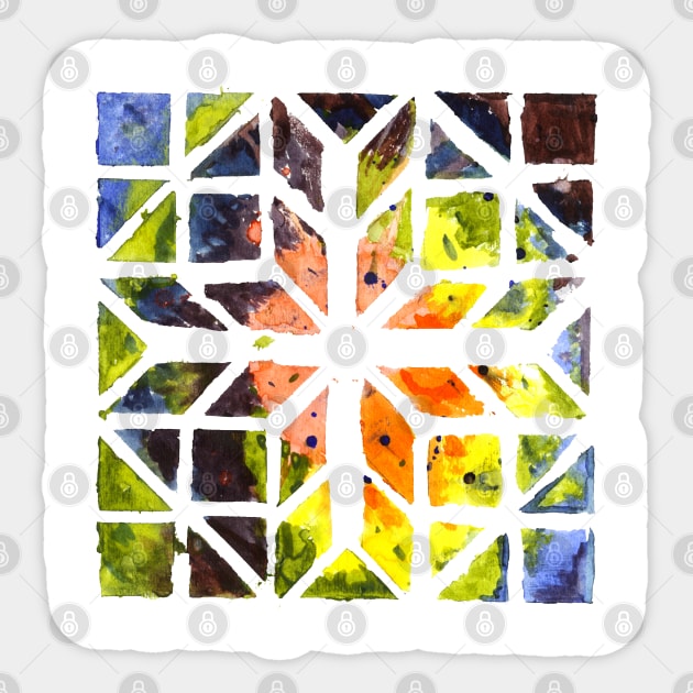 Geometric Splat Sticker by SiqueiroScribbl
